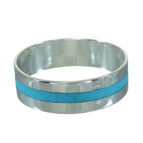 Southwest Sterling Silver And Turquoise Ring Size 5-1/4 WX79567